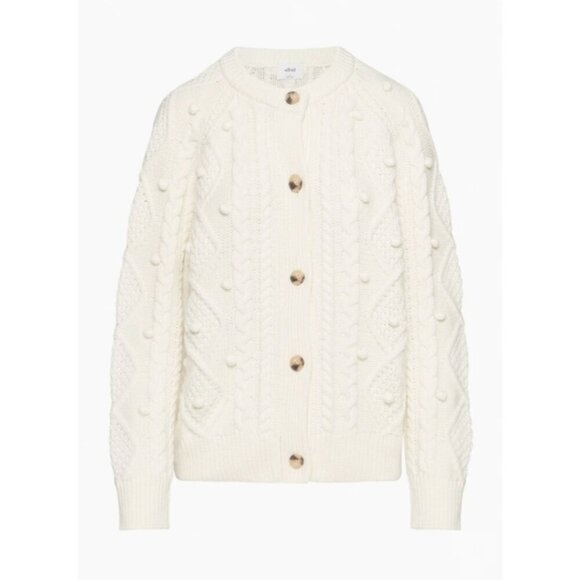 WILFRED Sprinkles Cardigan Sweater Wool Pom Pom Alps Aritiza M - Picture 3 of 12